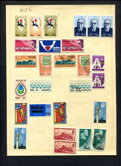 RSA - 27 Stamps Mounted (Hinged) On Old Album Page