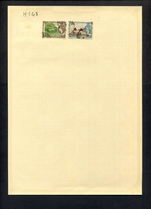 Tristan Da Cunha - 2 Stamps Mounted (Hinged) On Old Album Page