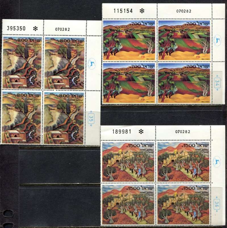 Israel - 3 Blocks of 4 - 1982 - MNH