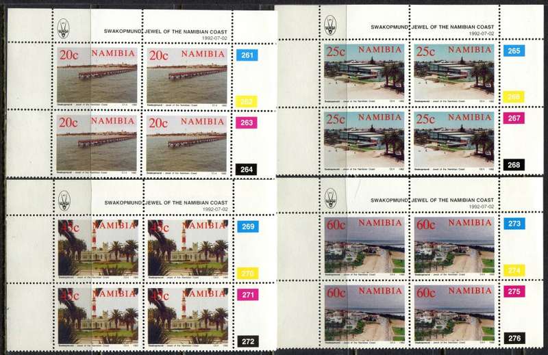 Namibia - Set of 4 Control Blocks of 4 - 1992 - MNH