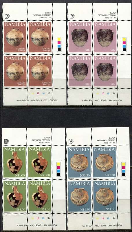 Namibia - Set of 4 Control Blocks of 4 - 1996 - MNH
