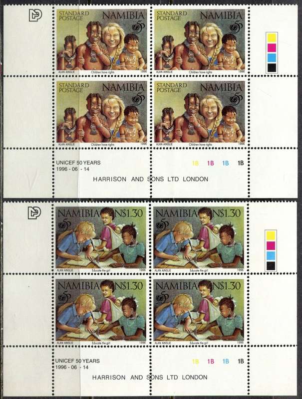 Namibia - Set of 4 Control Blocks of 4 - 1996 - MNH