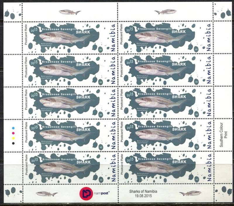 Namibia - Sharks - Set of 4 Full Sheets of 10 - 2015 - MNH