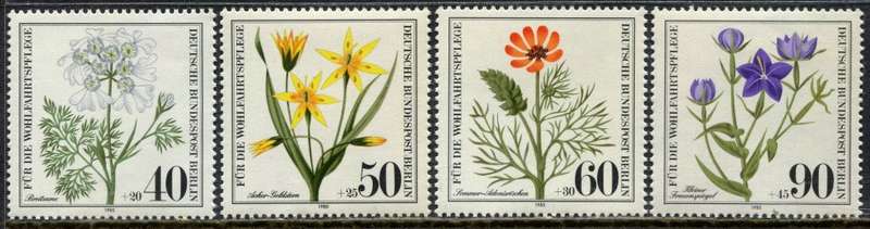 Germany/Berlin - Flowers - 1980 - MNH