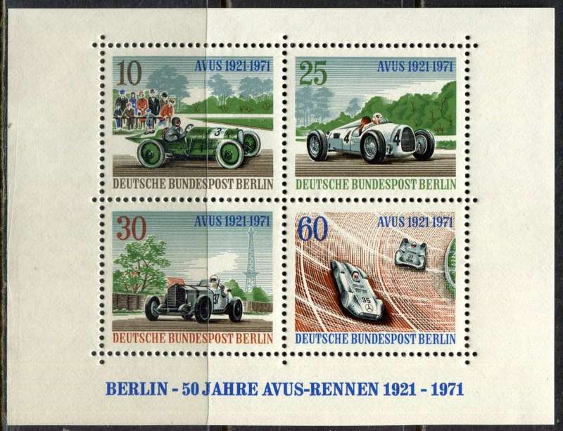 Germany/Berlin - Sport Cars - Miniature Sheet - 1987 - MNH