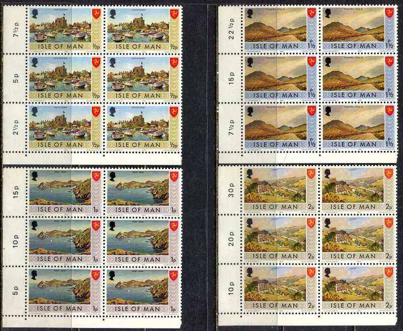 Isle of Man - 8 Blocks of 6 - 1973 - MNH