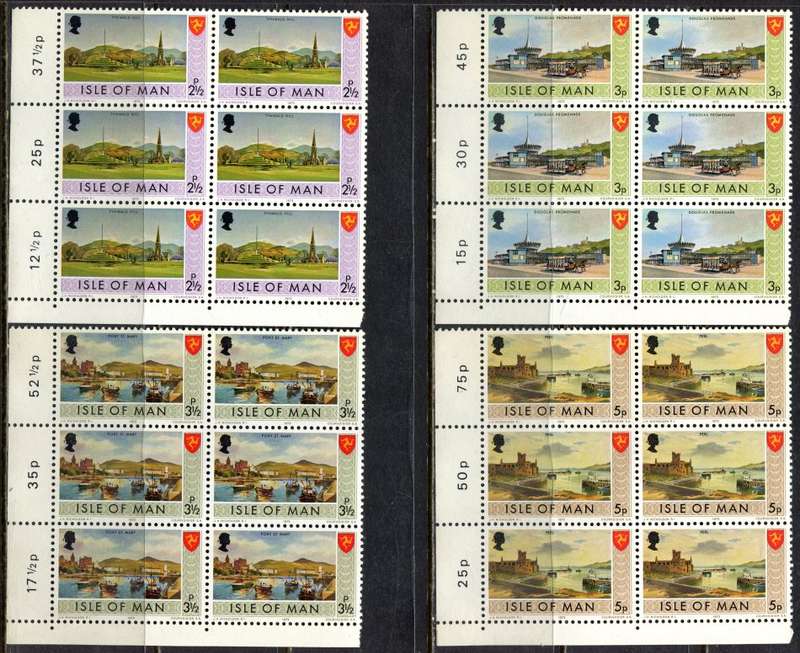 Isle of Man - 8 Blocks of 6 - 1973 - MNH
