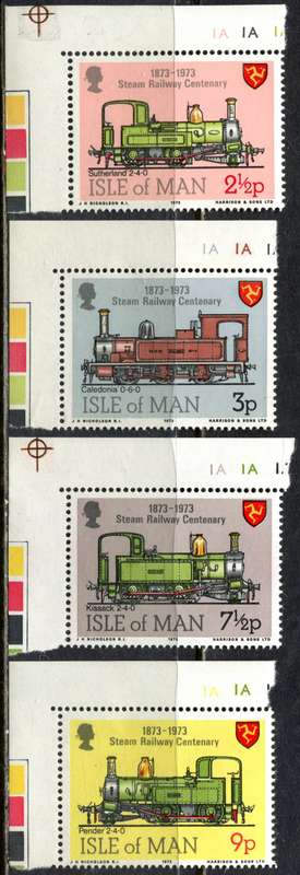 Isle of Man - Trains - 1973 - MNH