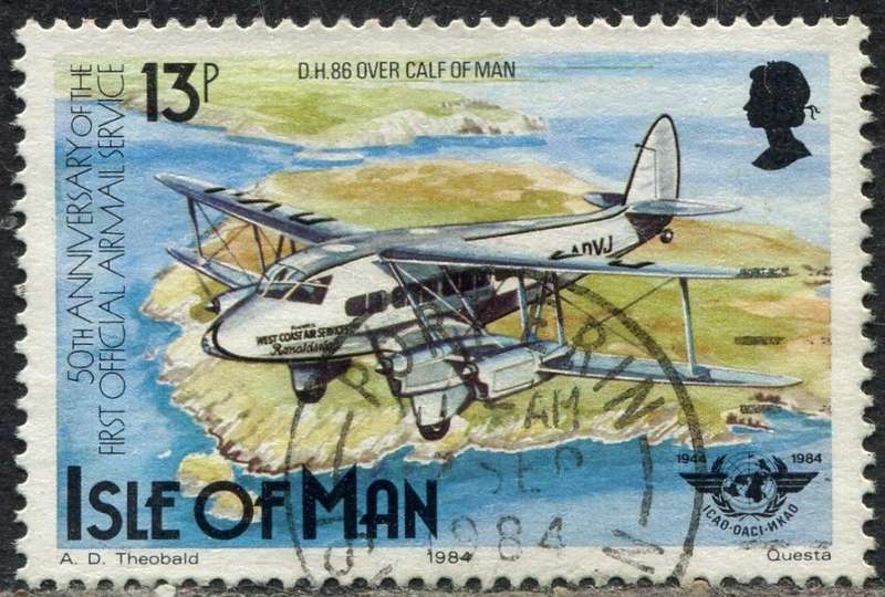 Isle of Man - Aircraft - 1984 - Used