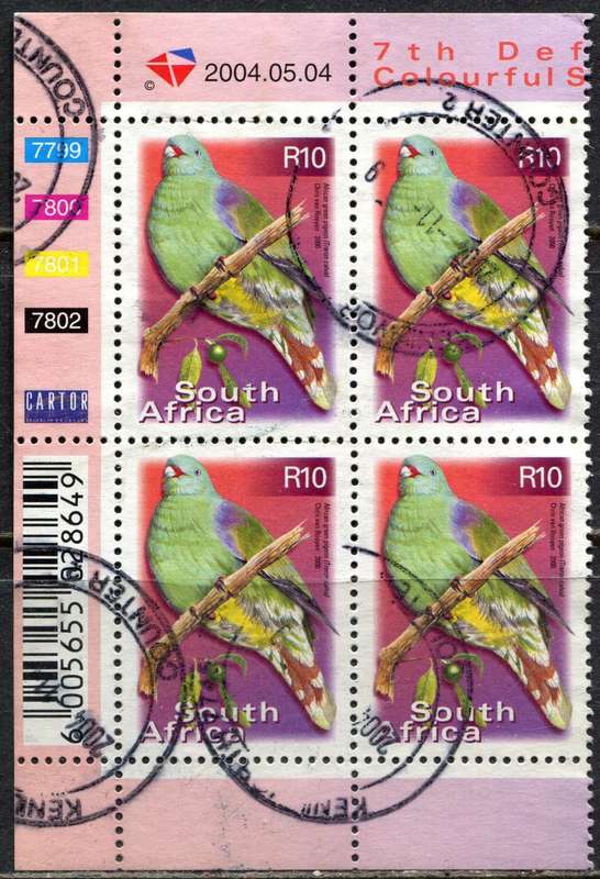 RSA - Birds - Control Block of 4 - 2000 - Used