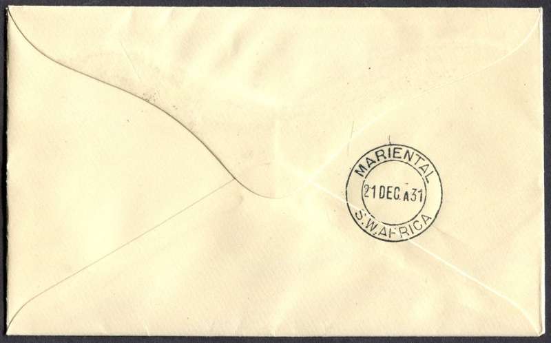 Union of SA - Flight Cover - From Upington to Mariental