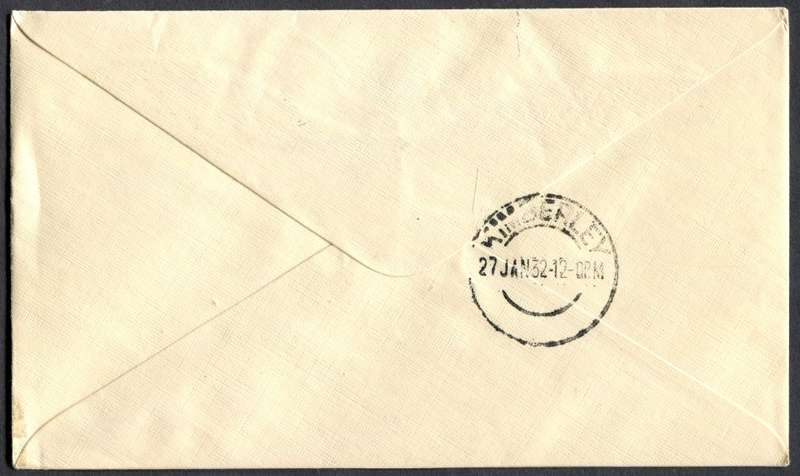 Union of SA - Flight Cover - From Victoria West To Kimberley