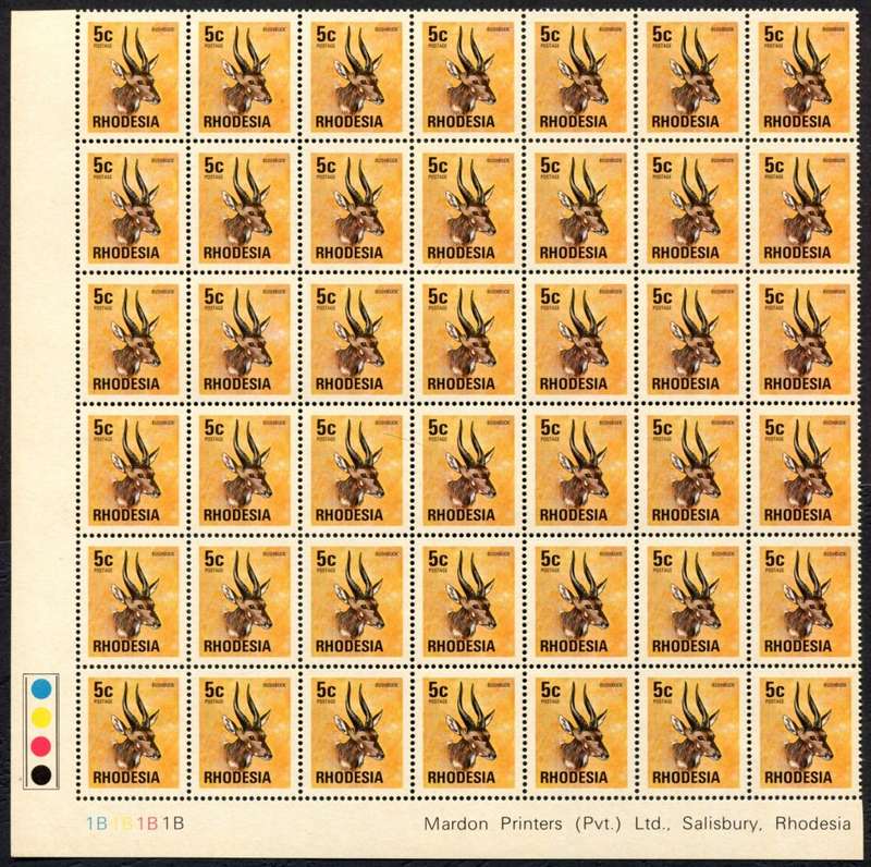 Rhodesia - Variety - Horn Flaw  - Brown Gum - 1974 - MNH