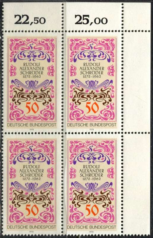 Germany/Federal - Block Of 4  - 1978 - MNH