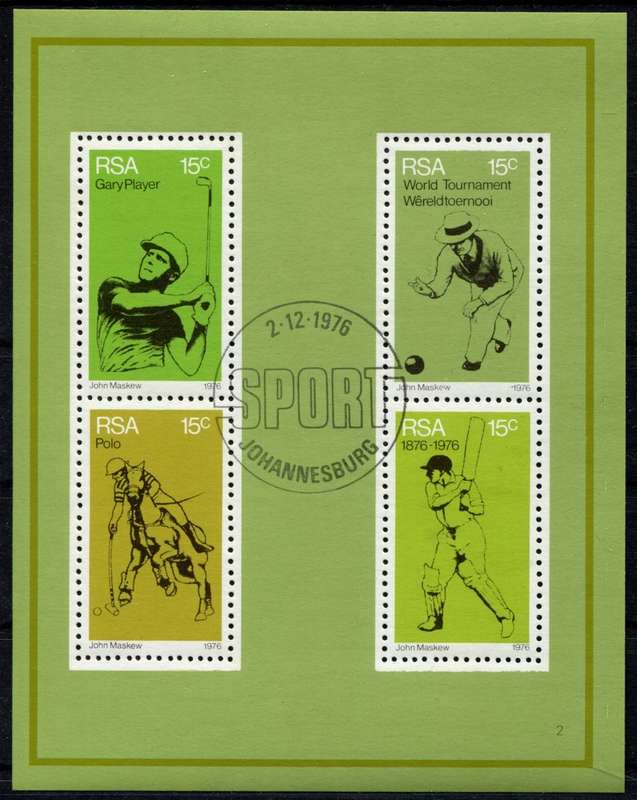 RSA  - Sport - Miniature Sheet - 1976 - CTO
