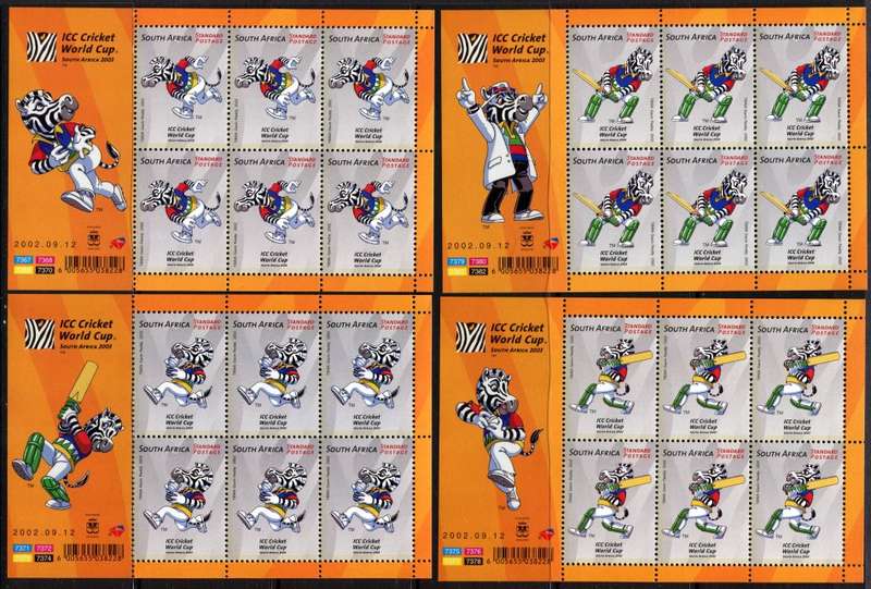 RSA - Set of 6 Full Sheets - 2002 - MNH