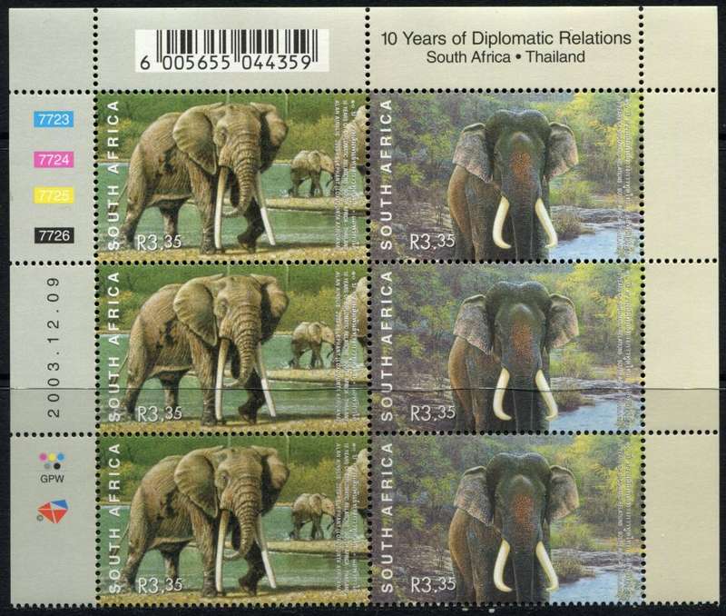 RSA - Control Block of 6 - 2003 - MNH