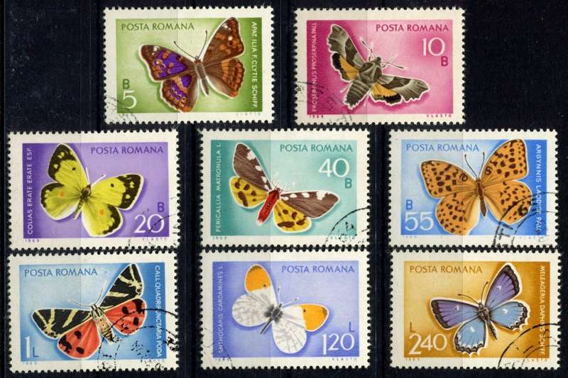Romania - Butterflies and Moths  - 1969 - Used