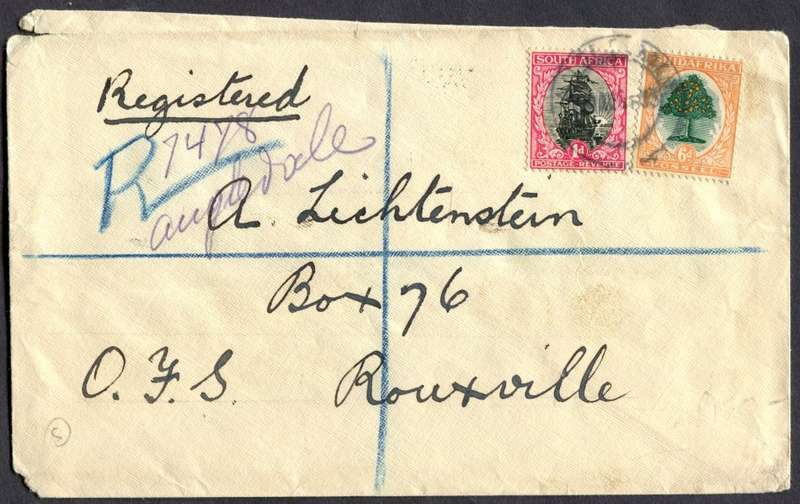 Union of SA - Registered Cover
