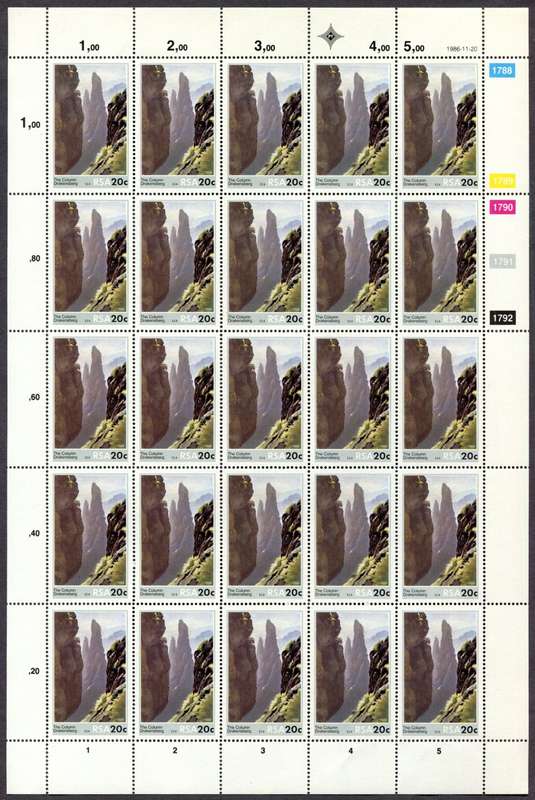 RSA - Set of 4 Full Sheets - 1986 - MNH