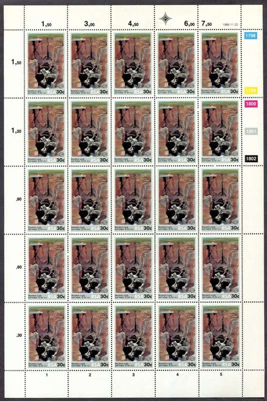RSA - Set of 4 Full Sheets - 1986 - MNH