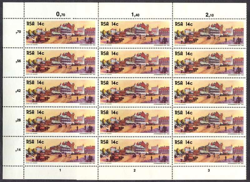RSA - Set of 4 Full Sheets - 1986 - MNH