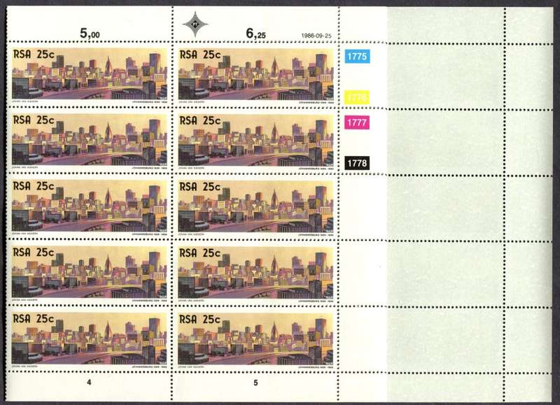 RSA - Set of 4 Full Sheets - 1986 - MNH