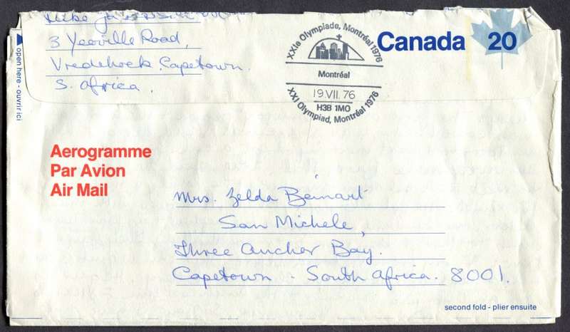 Canada - Sport - Aerogram
