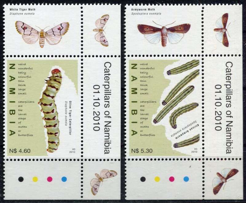 Namibia - Caterpillars - 2010 - MNH
