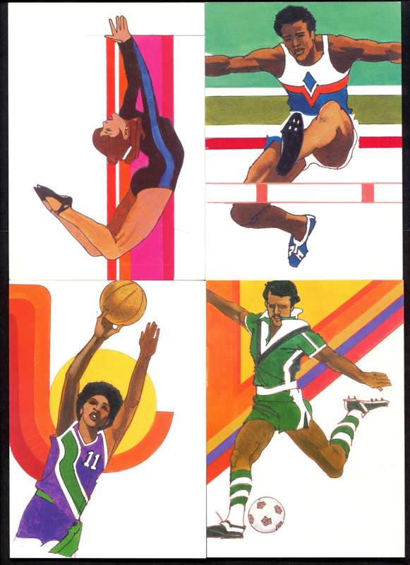 USA - Sport - 4 Un-serviced Maxi-Post Cards