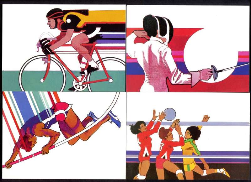 USA - Sport - 4 Un-serviced Maxi-Post Cards