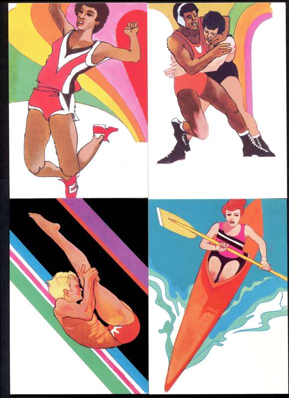 USA - Sport - 4 Un-serviced Maxi-Post Cards