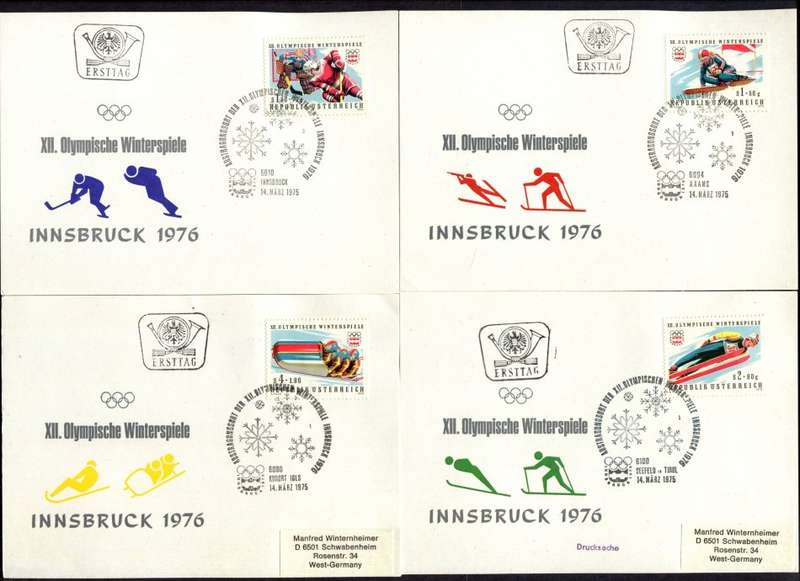 Austria - Sport - 4 Post Cards