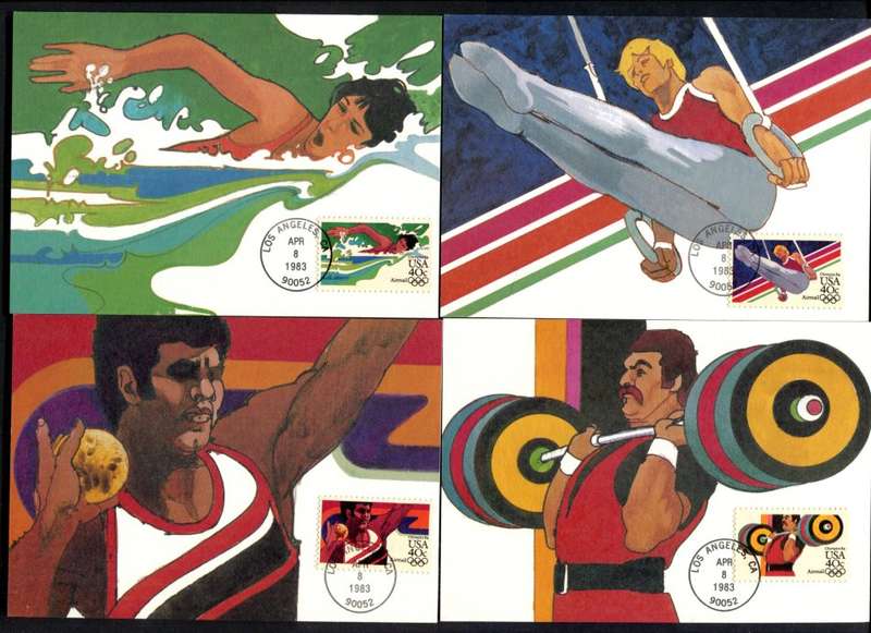 USA - Sport - 4 Post Cards