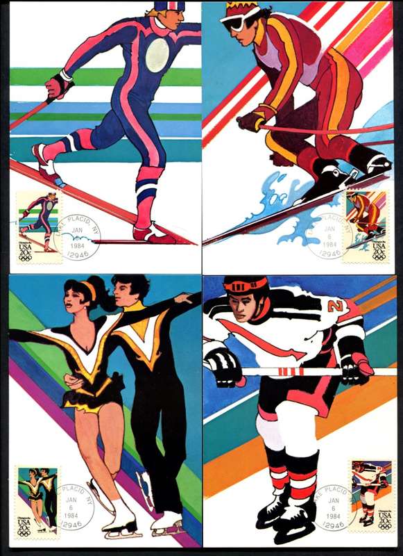 USA - Sport - 4 Post Cards
