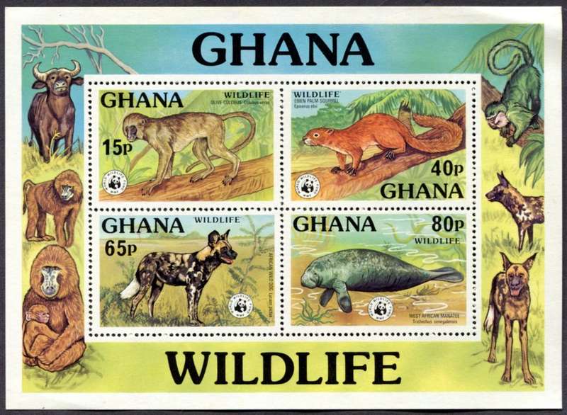 Ghana - Animals - Miniature Sheet - 1977 - MNH