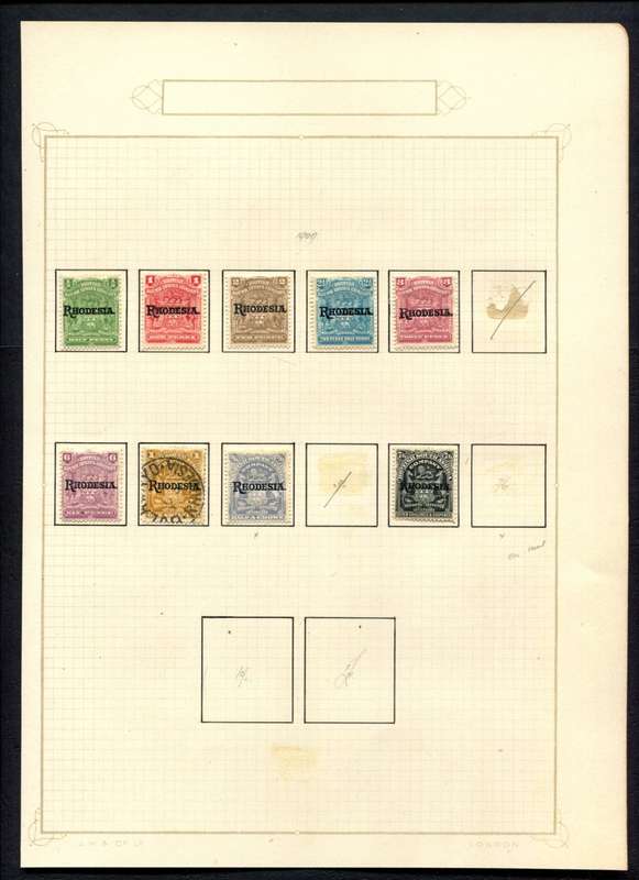 BSAC - 9 Stamps Mounted (Hinged) On Old Album Page