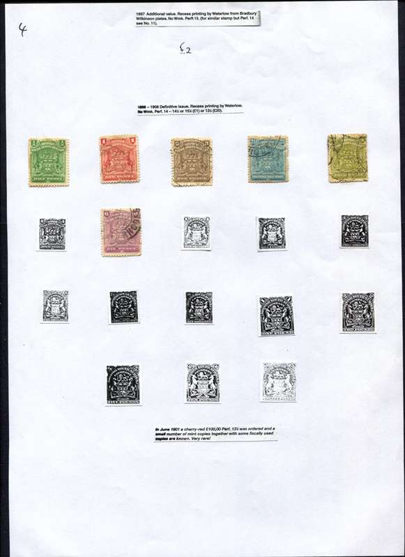 BSAC - 6 Stamps Mounted (Hinged) on Old Album Page