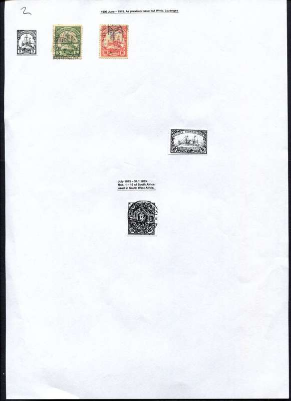 SWA - 2 Stamps Mounted (Hinged) on Old Album Page