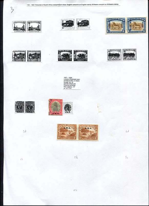 SWA - 5 Stamps Mounted (Hinged) on Old Album Page
