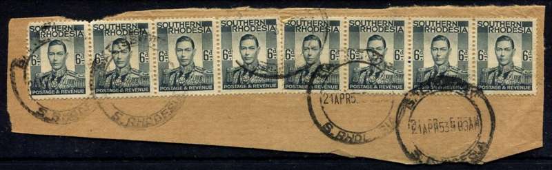 Southern Rhodesia - Used on Piece