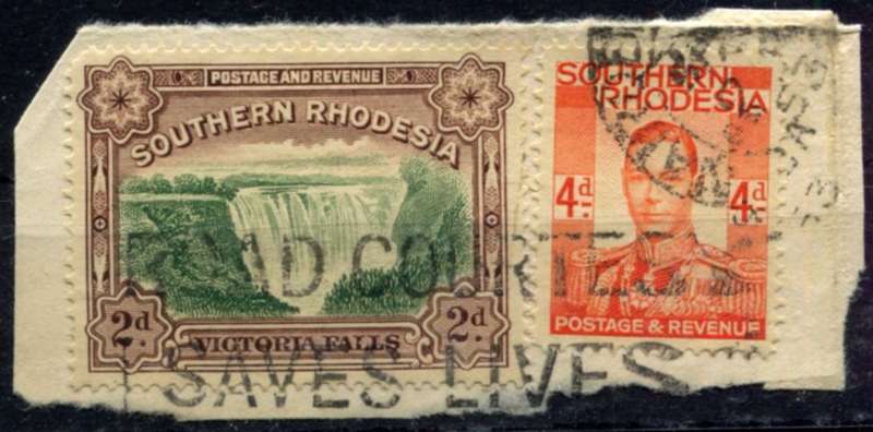 Southern Rhodesia - Used on Piece - 2d Perforation 14