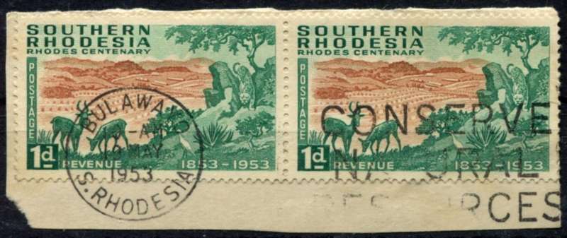 Southern Rhodesia - Used on Piece