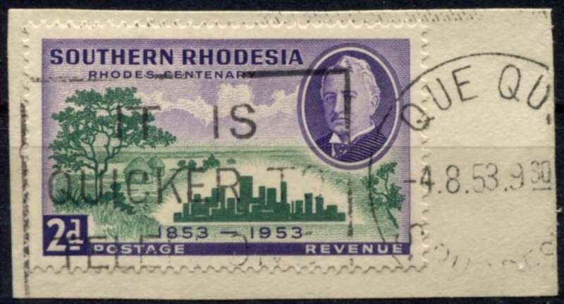 Southern Rhodesia - Used on Piece