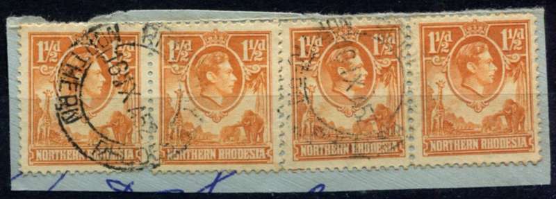 Northern Rhodesia - Used on Piece