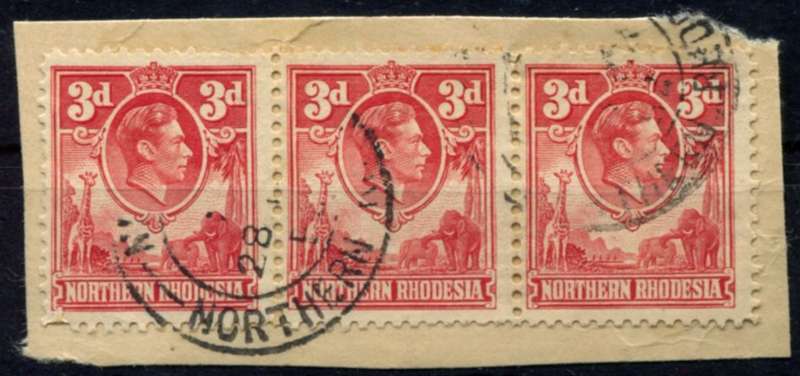 Northern Rhodesia - Used on Piece