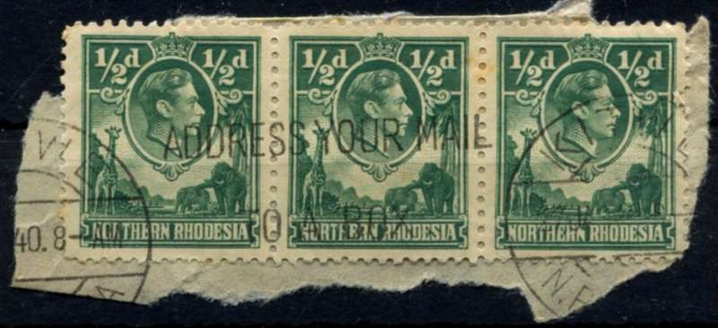 Northern Rhodesia - Used on Piece