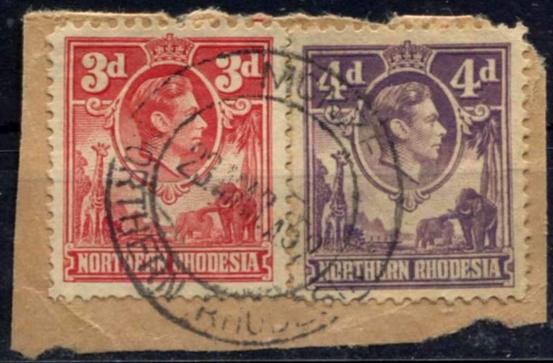 Northern Rhodesia - Used on Piece