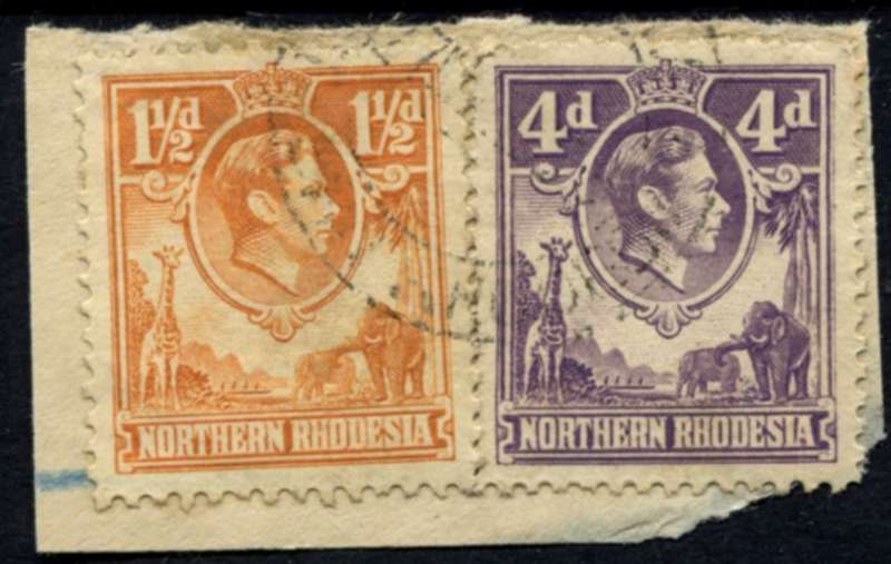 Northern Rhodesia - Used on Piece