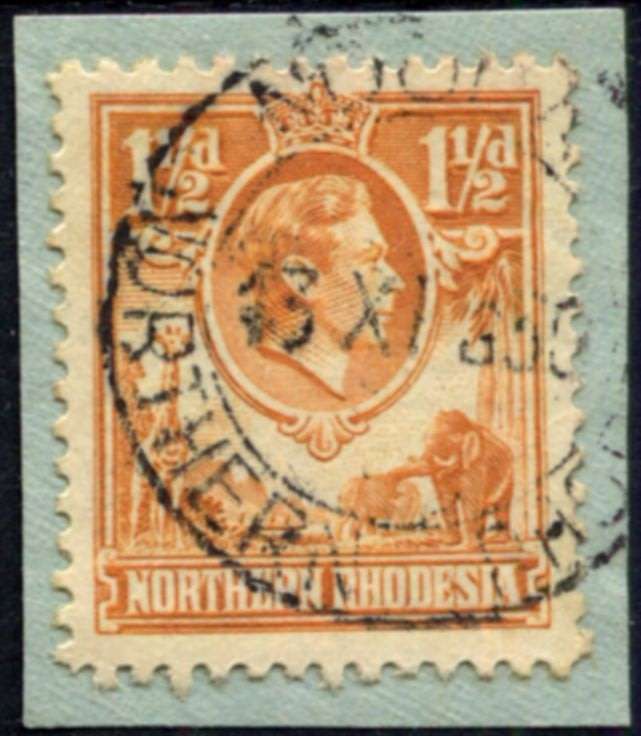 Northern Rhodesia - Used on Piece